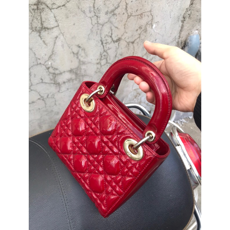 Túi dio 3 ô đỏ đô siêu đẹp tình trạng 90%