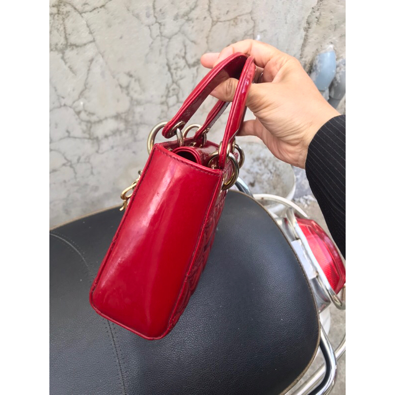 Túi dio 3 ô đỏ đô siêu đẹp tình trạng 90%