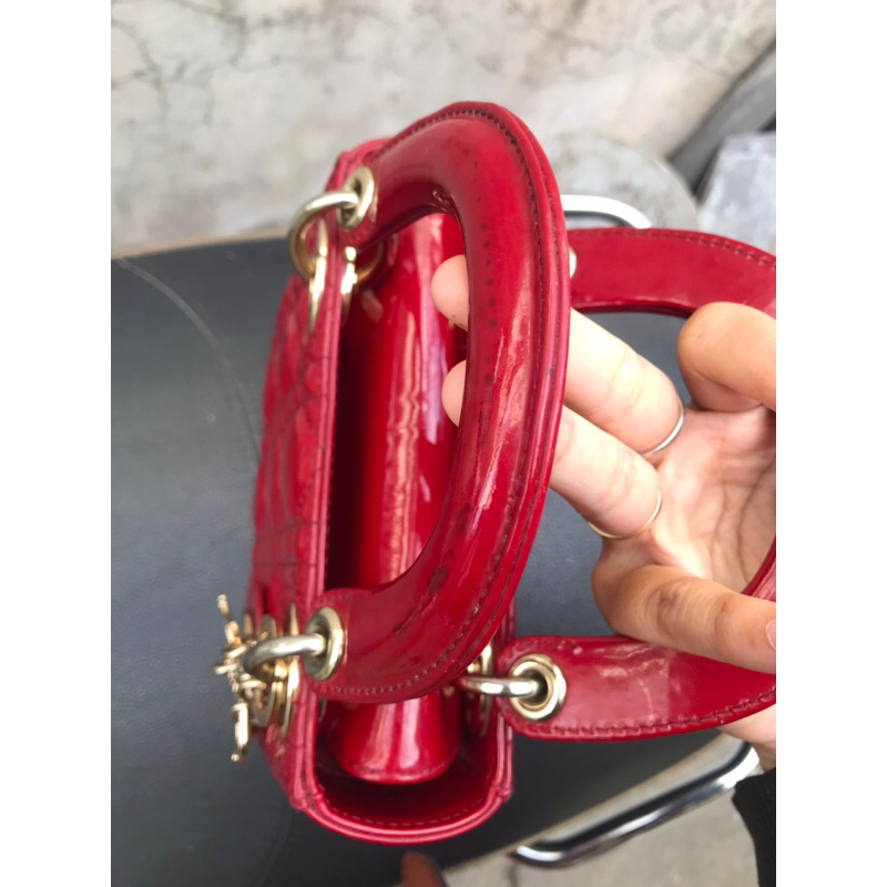 Túi dio 3 ô đỏ đô siêu đẹp tình trạng 90%