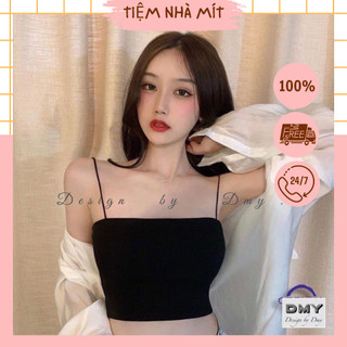 Áo 2 dây sợi bún thun gân ,áo croptop ôm mặc trong siêu đẹp