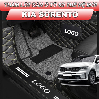 Thảm lót sàn ô tô 6D Kia Sorento thành cao, tràn viền bậc cửa