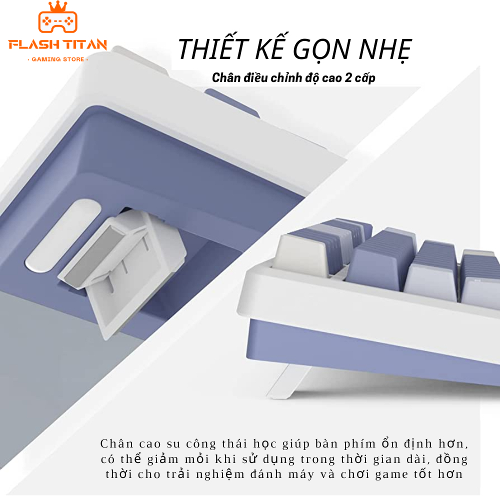 Bàn Phím Cơ Không Dây RK M75 3 Chế Độ Kết Nối - Led Mạch Xuôi - Keycap PBT Doublue shot - Full Foam, Prelube Switch | BigBuy360 - bigbuy360.vn