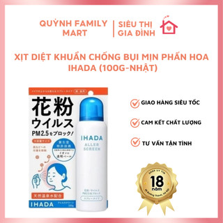 Xịt diệt khuan chống bụi mịn phấn hoa IHADA 100g Nhật Bản