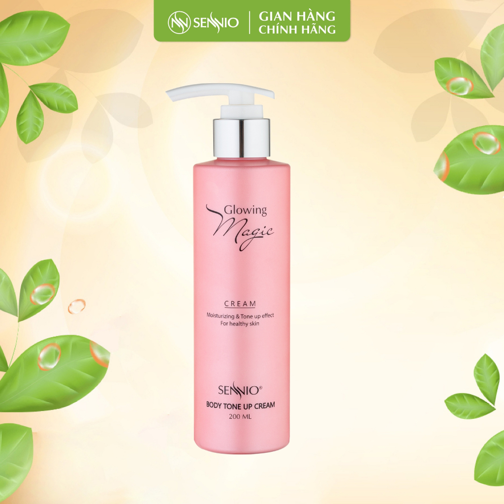 Kem body Sennio Glowing Magic Body Tone Up Cream dưỡng trắng da toàn thân 200ml SNO 502