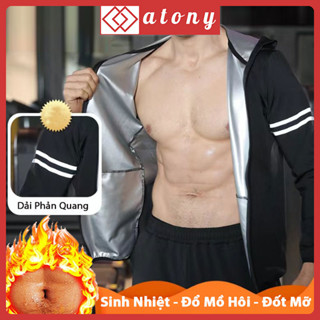 Áo Khoác Nam Ép Cân Mẫu Mới, Hàng Chính Hãng ATONY, Tráng Nano Bạc Tăng Sinh Nhiệt, Đốt Mỡ, Hỗ Trợ Giảm Cân