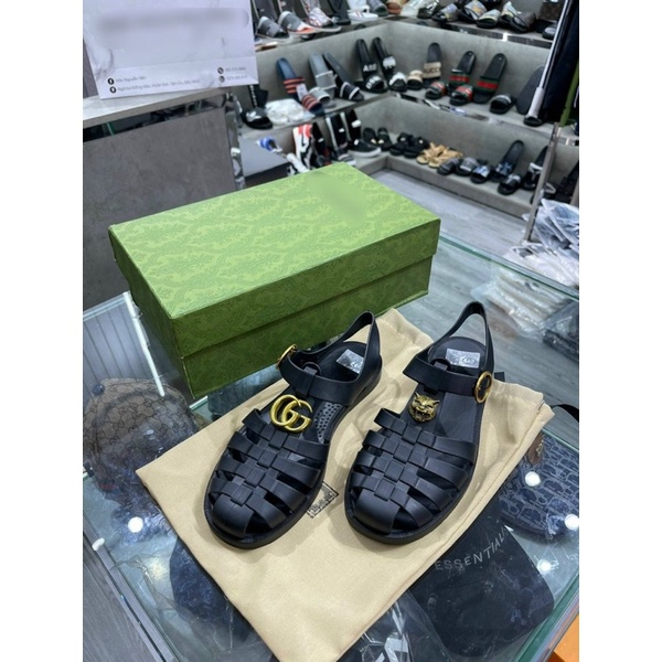 [FullBoxBill] Dép Rọ Gucci, Dép Sandal quai hậu gc trong suốt cao su đúc liền đủ size nam nữ đi cực êm | BigBuy360 - bigbuy360.vn