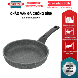 Chảo đá chống dính không từ Sunhouse Size 24-30cm SBD 24-30