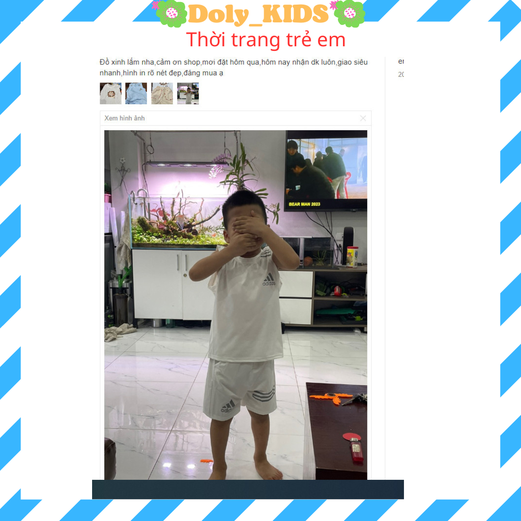 Bộ ba lỗ bé trai, Bộ thể thao bé trai chất thun cotton không pai không xù cho bé từ 7 đên 27kg