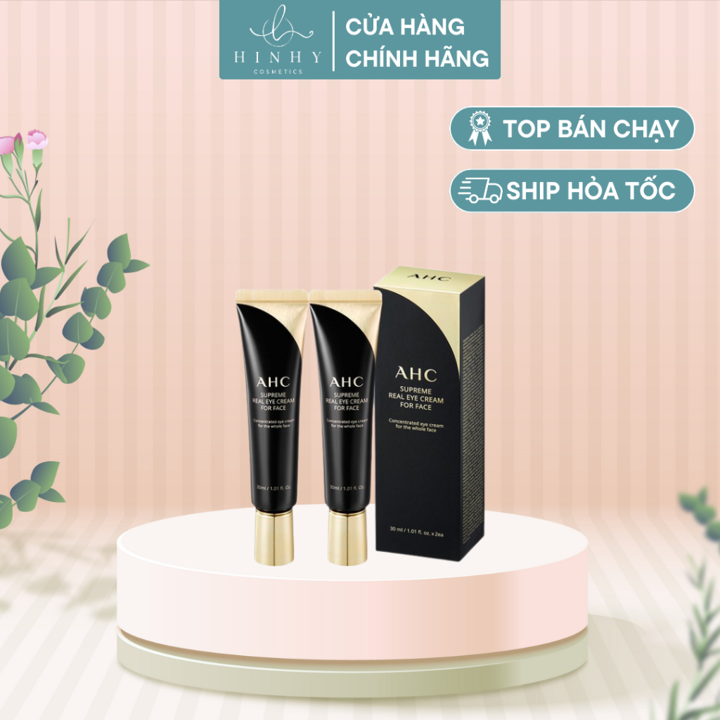 Kem Mắt AHC Ageless Real Eye Cream For Face Vỏ Đen Vàng