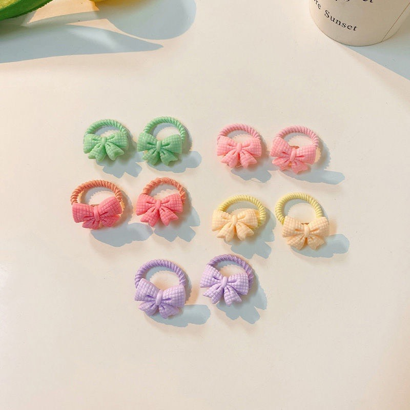 Set 10 Dây Chun Buộc Tóc Bé gái Phong Cách Hàn Quốc, Dây Co Giãn Không Đau