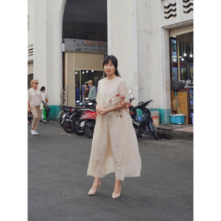 Đầm voan lụa Mauve Rose dress