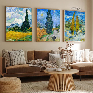  Tranh Treo Tường Canvas Set 3 Tấm Van Gogh Các Tác Phẩm Nghệ Thuật Nổi Tiếng Trang Trí Decor 