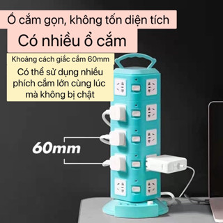 Ổ Điện USB Nhiều Tầng Đa Năng Thông Minh Chịu Tải Cao Công Suất Lớn