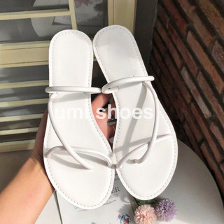 [4 MÀU] Dép lê nữ xỏ ngón quai tròn mảnh đan chéo đế bệt mũi vuông đi biển mới hot trend 2020 giá rẻ đẹp thời trang