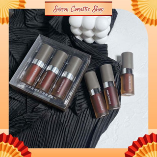 Set 3 Cây Son Tint Bóng Lì HERORANGE Thỏi Tròn Nắp Lùn HR281 Mềm Mượt, Siêu Lì, Thiết Kế Sang Chảnh, Nội Địa Trung