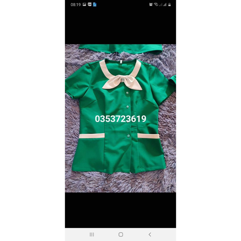 Đồng phục giáo viên chất cotton lạnh chuẩn fom máy theo size