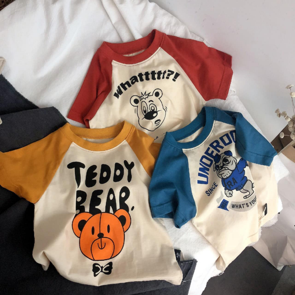 SET ÁO TEDDY SIÊU HOT CHO BÉ ĐÓN HÈ ĐÂY Ạ