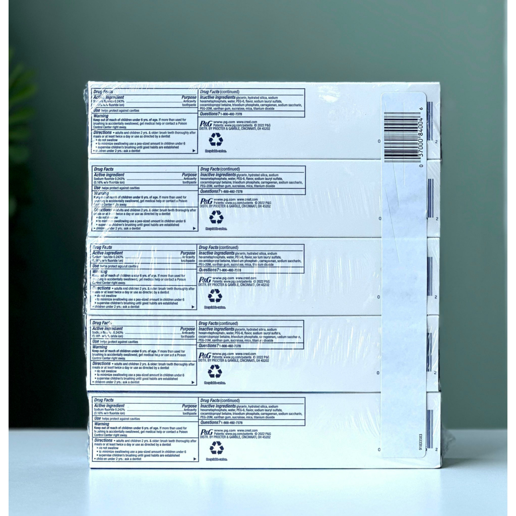Kem đánh răng Crest 3D White Advanced Triple Whitening 158gram
