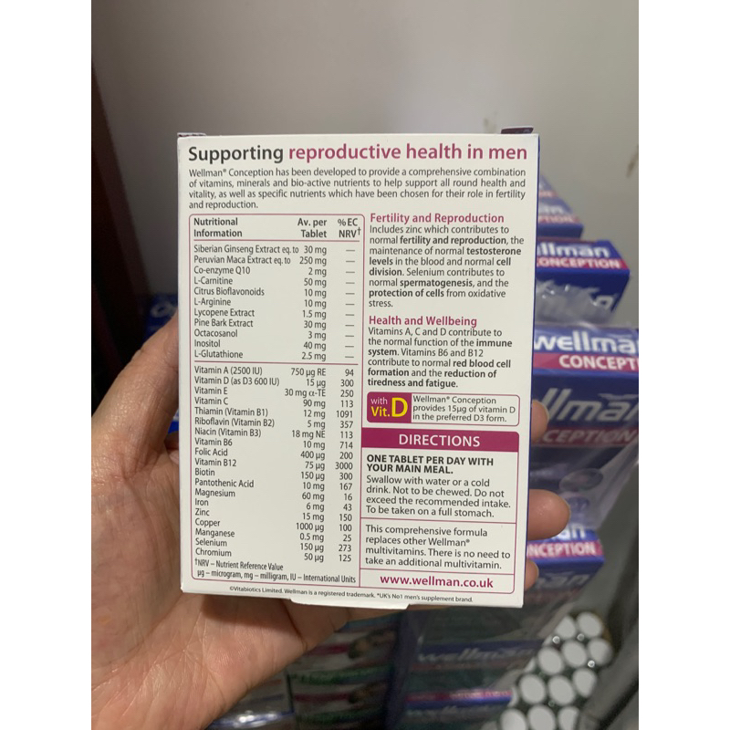 Viên uống hỗ trợ mang thai for him wellman conception uk