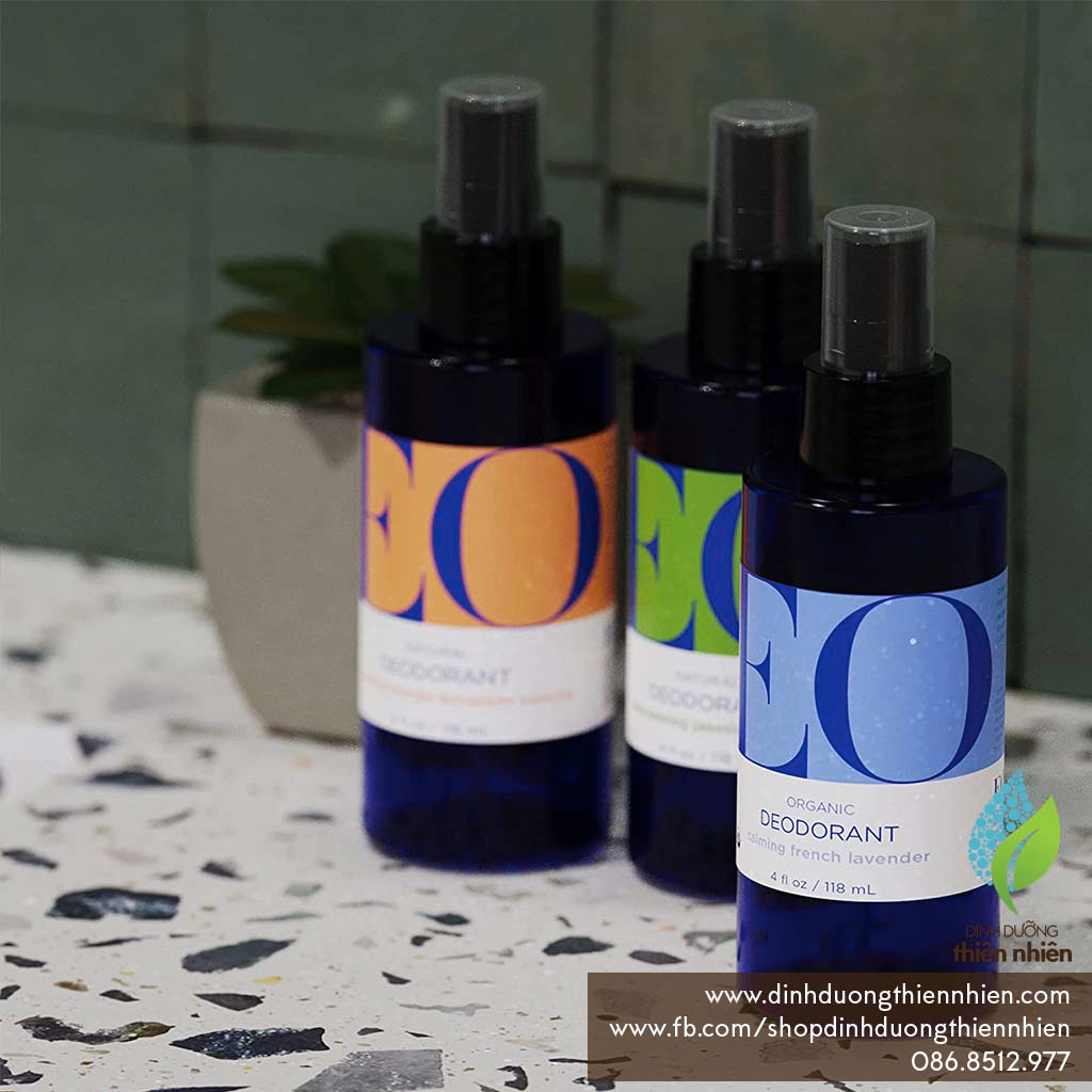 Chai Xịt Khử Mùi Hữu Cơ EO Products Organic Deodorant Spray, 118ml