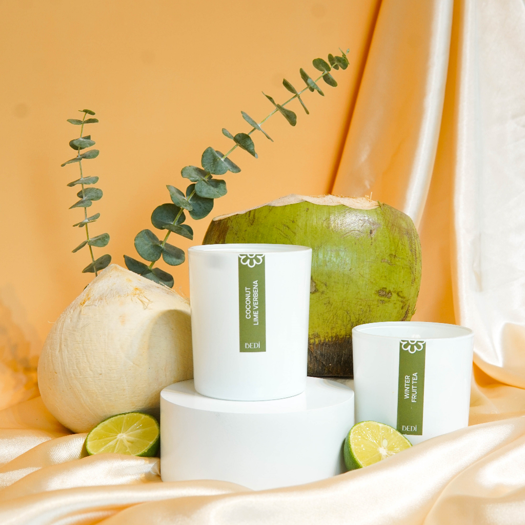 Nến thơm handmade BEDI Daisy Candles 15 mùi hương - an toàn cho người sử dụng.