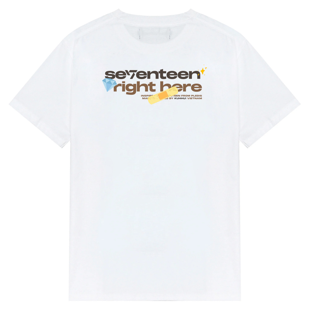 SEVENTEEN TEE - Áo thun unisex oversize 2 màu be/trắng