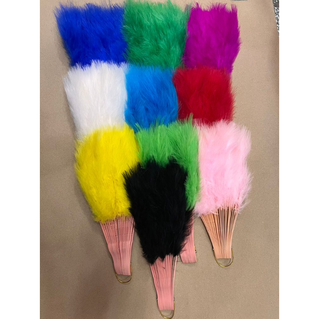 Quạt lông vũ loại dày-hầu đồng, trang trí làm oản, decor cổ trang siêu đẹp