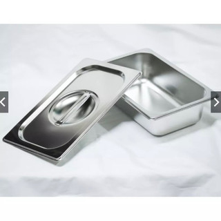 Khay topping, khay đựng thạch 1/4 inox 304 sâu lòng 26,5 x 16,5cm