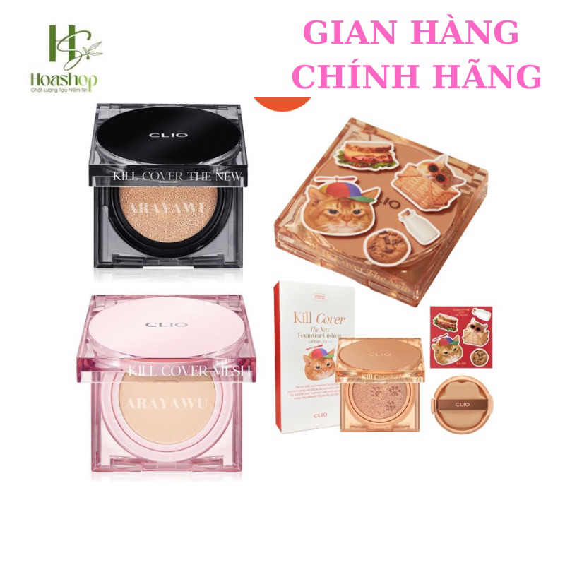 Set Phấn nước CLIO Kill Cover The New Founwear Spf50+ pa+++ 2022
