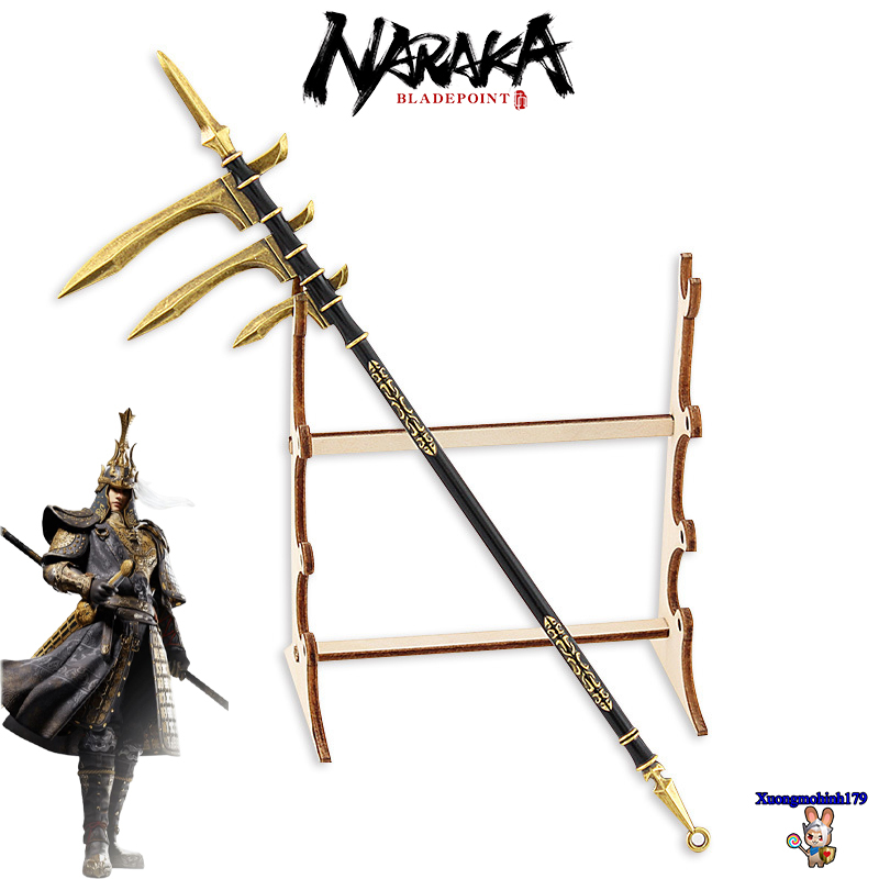 Mô hình Naraka Bladepoint Nhạc Sơn Tam đầu qua kích kim loại 22cm