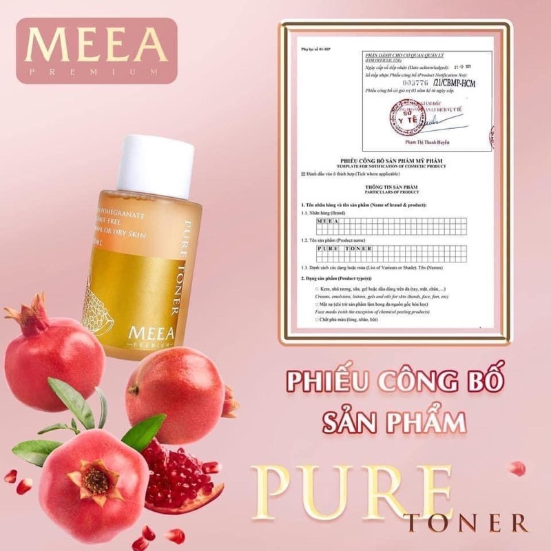 Toner Lựu Đỏ Meea Organic 120 ml  - Hàng Chính Hãng