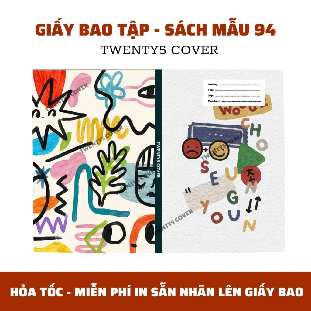 GIẤY BAO TẬP - SGK MẪU 90 - 99