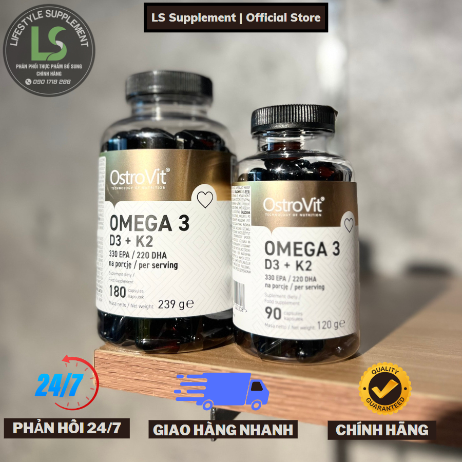 Thực Phẩm Bổ Sung Ostrovit Omega 3 D3 K2 Nhập Khẩu từ Ba Lan