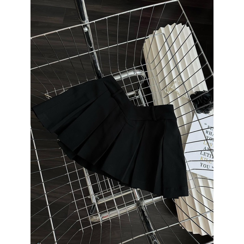 Chân váy xếp ly chữ V chiết eo 55-90kg