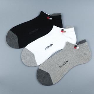  Combo 3 đôi tất nam kháng khuẩn Khử mùi cổ thấp có đệm cổ chân Bizmen  CSP-07  