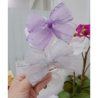 Kẹp tóc mái nơ 2 lớp dễ thương