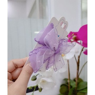 Kẹp tóc mái nơ 2 lớp dễ thương