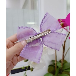 Kẹp tóc mái nơ 2 lớp dễ thương