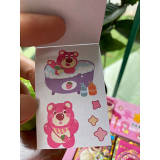 Sổ hình dán sticker Gấu dâu siêu cute