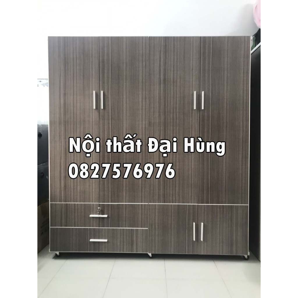 Tủ quần áo 4 cánh nhựa đài loan