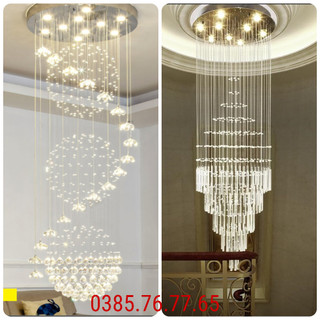 Đèn thả thông tầng TT 9087 - D1000 dài 3mét  + Kèm điều khiển,  bóng 3 chế độ màu, MIỄN PHÍ vận chuyển