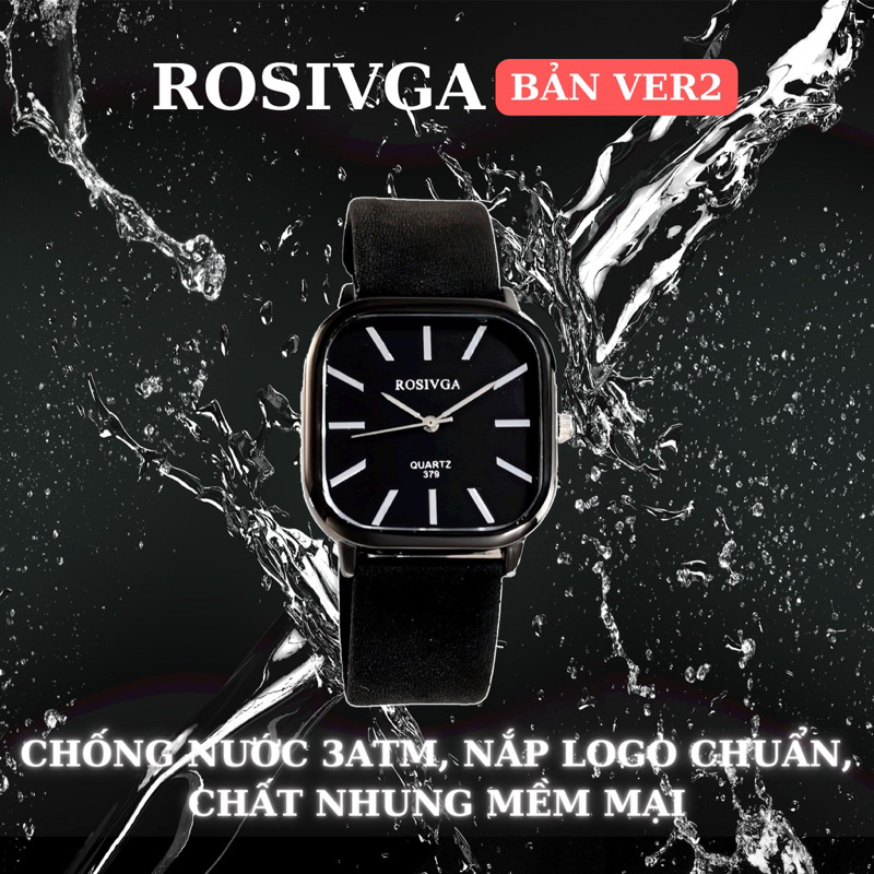 Đồng hồ nam nữ Rosivga dây da mặt la mã thời trang cá tính | BigBuy360 - bigbuy360.vn