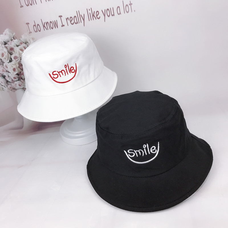 Nón bucket chống nắng nam nữ thể thao Hàn Quốc, mũ tai bèo thiết kế thêu 1 lớp Smile - BL135