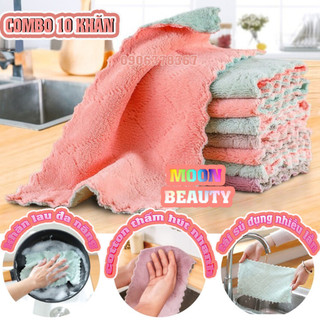Combo 10 Khăn Lau Đa Năng chất cotton Siêu Thấm Hút