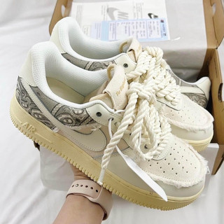 Giày sneaker Air Force 1 dây thừng, giày AF1 Custom Travis BigBag bản cao cấp full phụ kiện