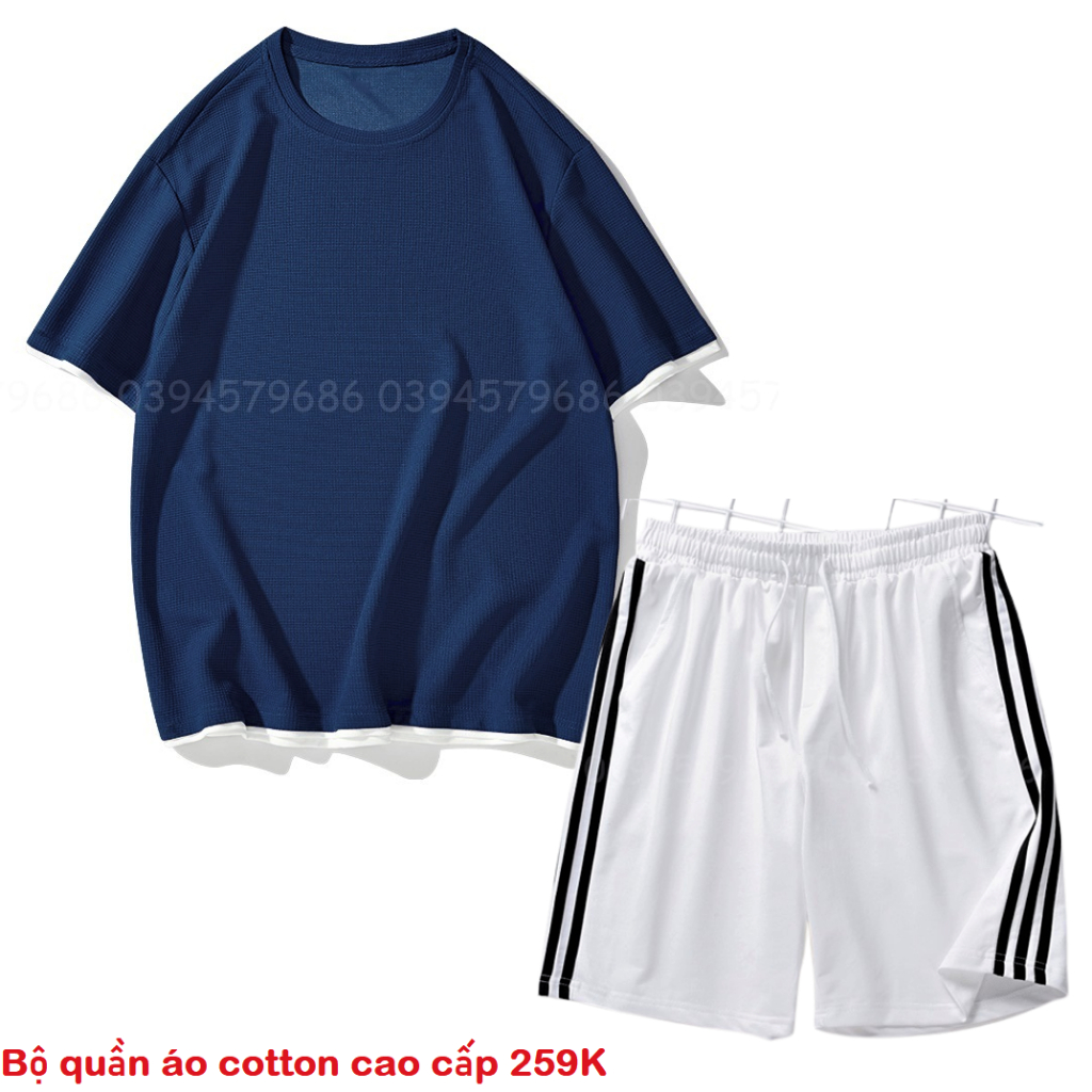 Bộ Quần - Áo thun Nam cổ tròn cao cấp xuất dư 48kg đến Bigsize 120kg Unisex nam nữ kiểu Hàn Quốc