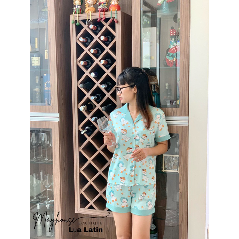 HÀNG MỚI VỀ-10 mẫu - Pijama quần đùi, Mayhouse thiết kế đẹp, Lụa Latin mịn và mát lạnh