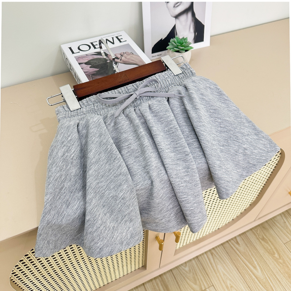 Quần short nữ thun xòe Bigsize 34QS008, Quần đùi nữ Bigsize chất thun cotton mềm thấm hút mồ hôi