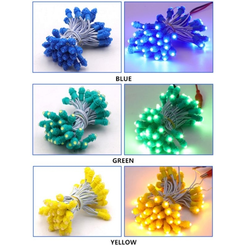 10 DÂY 500 Bóng LED Đúc F5/9mm 12V