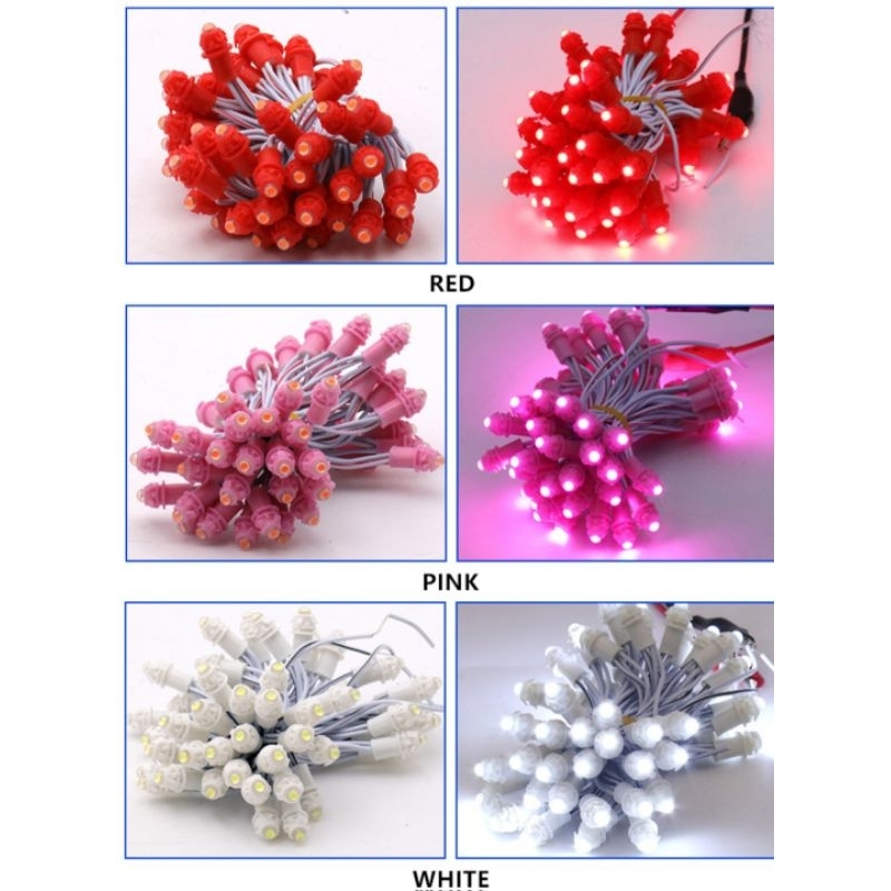 10 DÂY 500 Bóng LED Đúc F5/9mm 12V